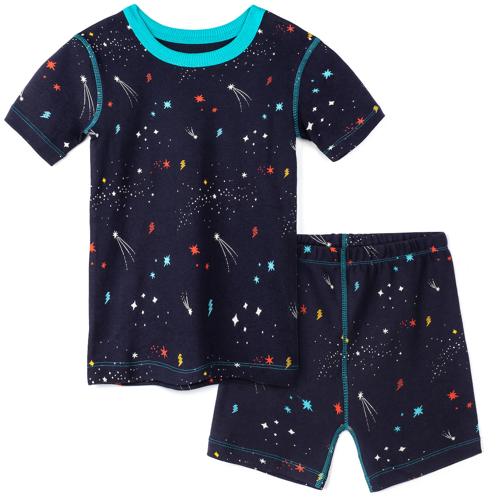 Mightly Boys Navy Stars 2-piece Pajamas size: 6-14 Years